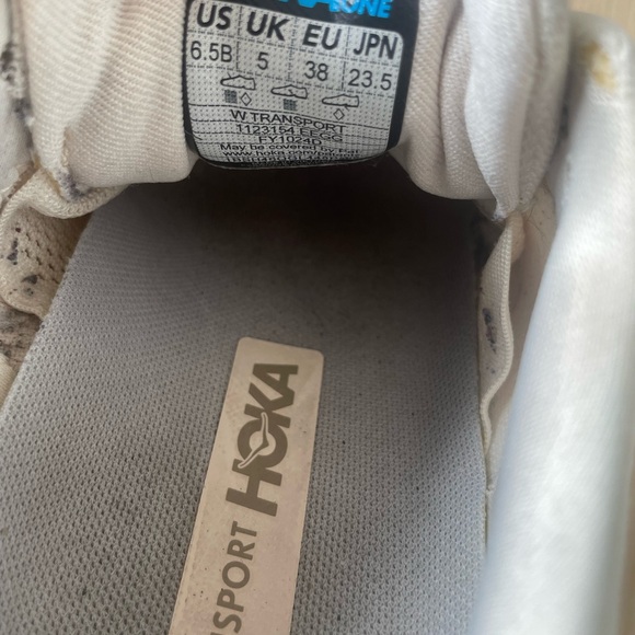 HOKA Transport White Running Shoes women’s size 6.5, ladies Hoka shoes size 6.5 - Picture 5 of 8